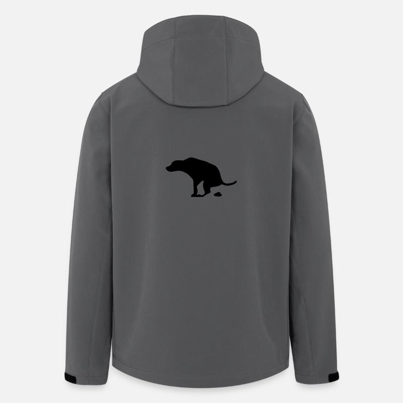 kackender Hund Silhouette - Recycelte Männer Softshell-Jacke von Stanley/Stella - Anthrazit