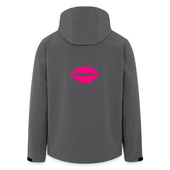 Lippen Kuss Kussmund Pink - Recycelte Männer Softshell-Jacke von Stanley/Stella - Anthrazit - Hinten - AI Model Male 185 light (185cm)