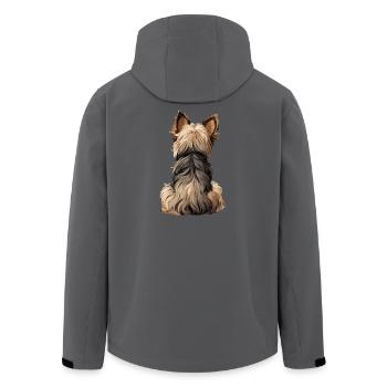 Yorkshire Terrier - Men’s Recycled Softshell Jacket by Stanley/Stella - anthracite - Back - AI Model Male 185 light (185cm)