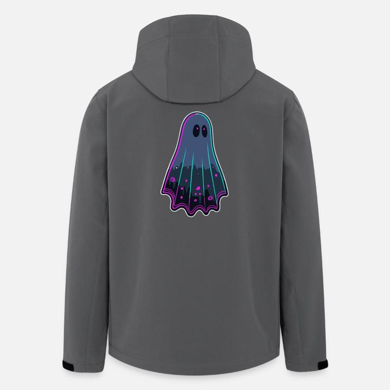Ghost Neon Mystical Silhouette - Men’s Recycled Softshell Jacket by Stanley/Stella - anthracite
