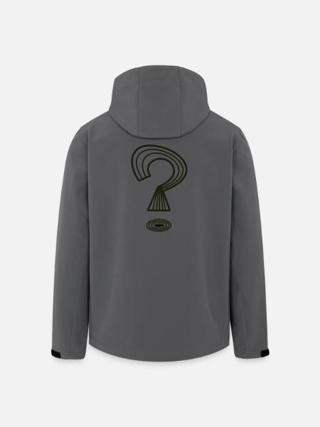 Point d’interrogation de Cean - Veste softshell homme en polyester recyclé Stanley/Stella - charbon