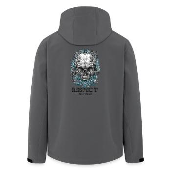 Diver Ocean Skull Dive Respect Skull Sea Pirate - Recycelte Männer Softshell-Jacke von Stanley/Stella - Anthrazit - Hinten - AI Model Male 185 light (185cm)