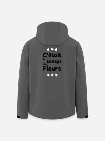 It was flower time - Men’s Recycled Softshell Jacket by Stanley/Stella - anthracite