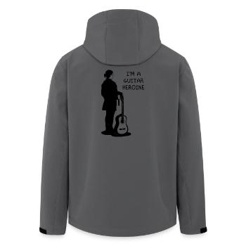 I'm a guitar heroine - Men’s Recycled Softshell Jacket by Stanley/Stella - anthracite - Back - AI Model Male 185 light (185cm)