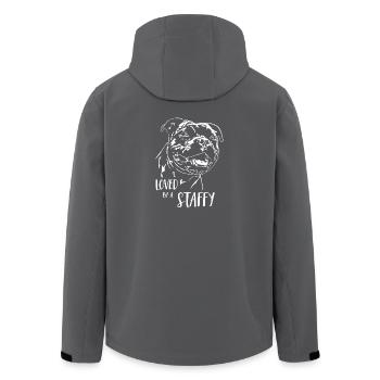 STAFFORDSHIRE BULL TERRIER Staffy Wilsigns - Recycelte Männer Softshell-Jacke von Stanley/Stella - Anthrazit - Hinten - AI Model Male 185 light (185cm)