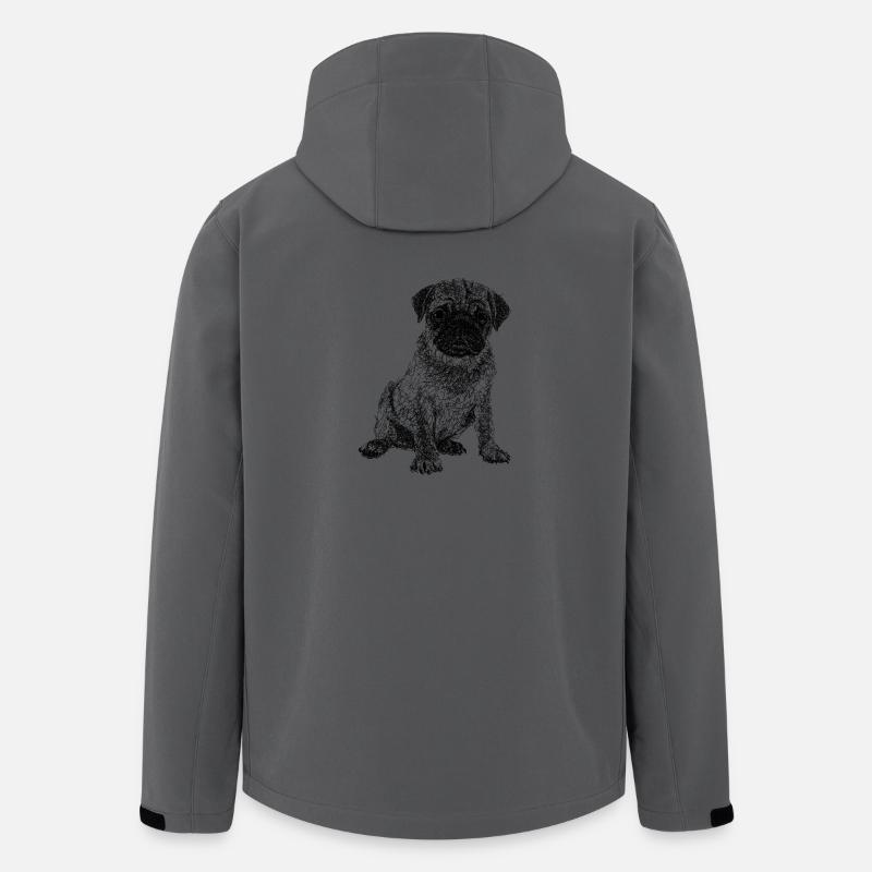 Mops - Recycelte Männer Softshell-Jacke von Stanley/Stella - Anthrazit
