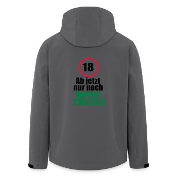 18 jetzt nur noch Hopfensmoothie Bier Geburtstag - Recycelte Männer Softshell-Jacke von Stanley/Stella - Anthrazit - Hinten - AI Model Male 185 light (185cm)