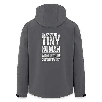 Superpower Lustiges Geschenk für werdende Eltern - Recycelte Männer Softshell-Jacke von Stanley/Stella - Anthrazit - Hinten - AI Model Male 185 light (185cm)