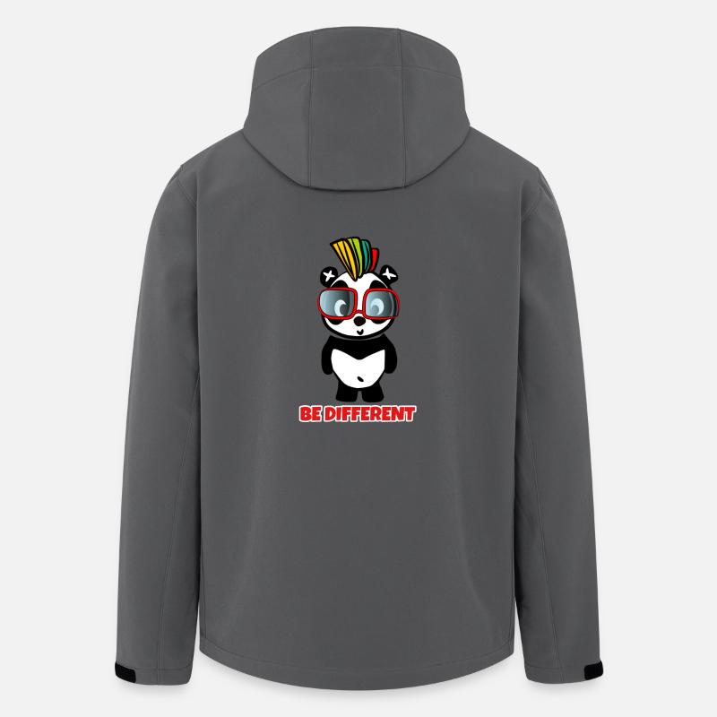 Be Different - Crazy Pandabear - Men’s Recycled Softshell Jacket by Stanley/Stella - anthracite