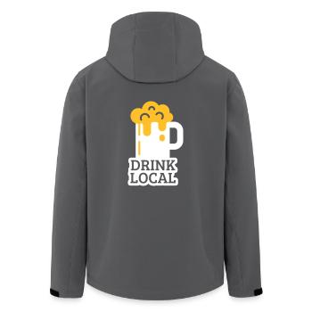 drink local - Recycelte Männer Softshell-Jacke von Stanley/Stella - Anthrazit - Hinten - AI Model Male 185 light (185cm)