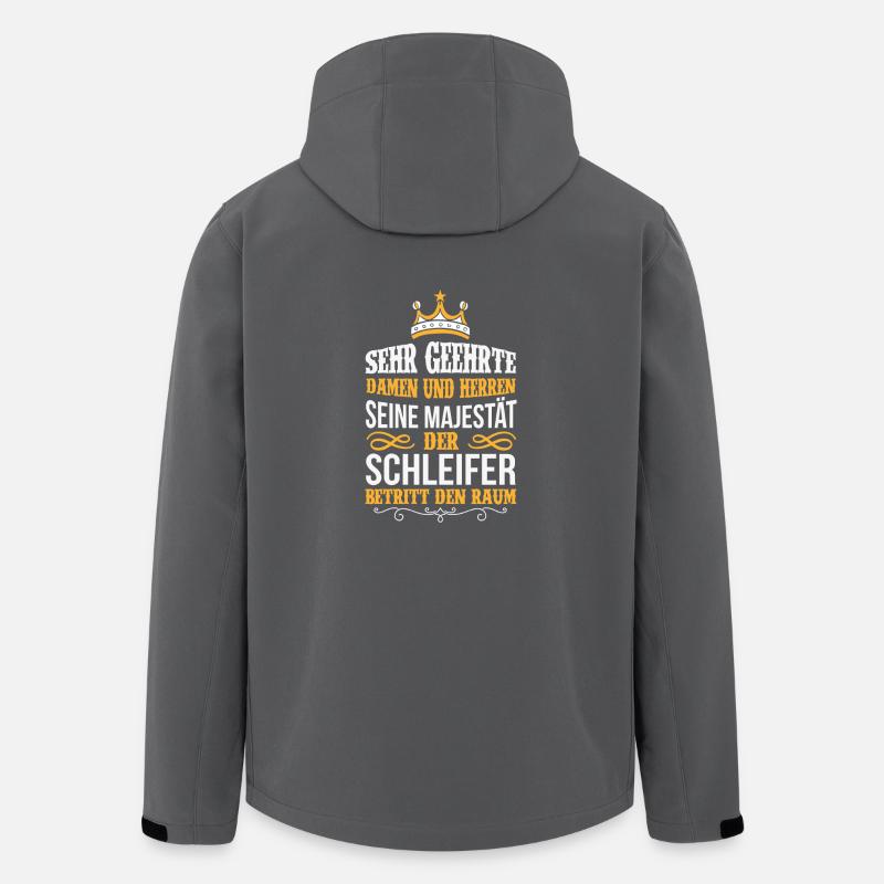 SCHLEIFER Beruf Geschenk Majestät Spruch - Recycelte Männer Softshell-Jacke von Stanley/Stella - Anthrazit