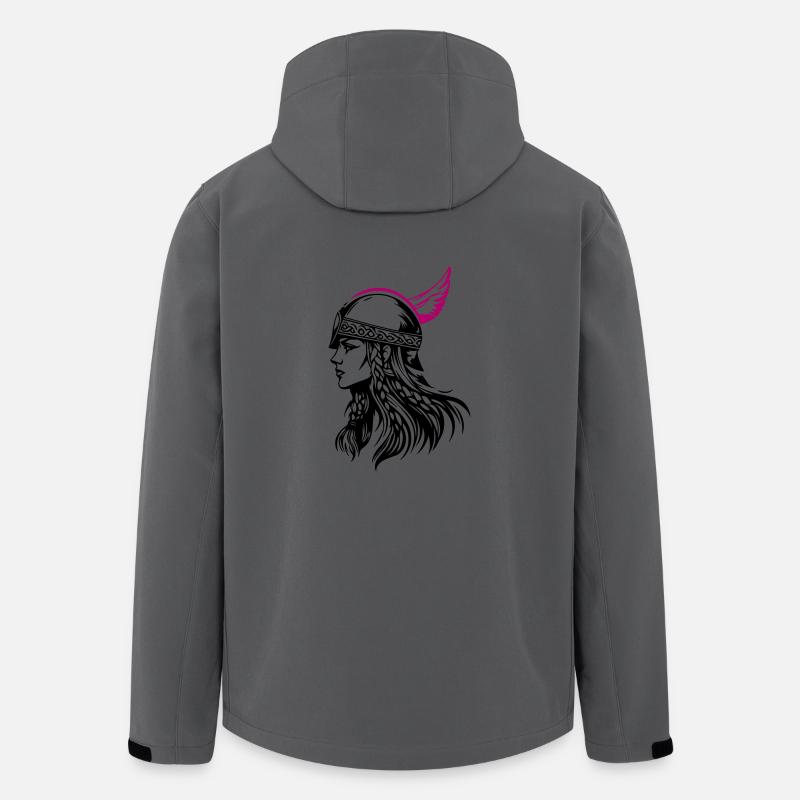 Wikinger Kriegerin Walküre - Recycelte Männer Softshell-Jacke von Stanley/Stella - Anthrazit