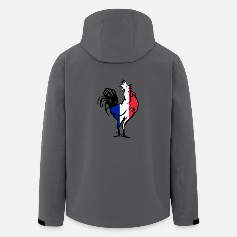 Stolzer Gallischer Frankreich Hahn Geschenk Idee - Recycelte Männer Softshell-Jacke von Stanley/Stella - Anthrazit