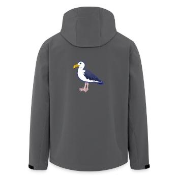 Möwe - Recycelte Männer Softshell-Jacke von Stanley/Stella - Anthrazit - Hinten - AI Model Male 185 light (185cm)