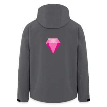 Rosa Diamant - Recycelte Männer Softshell-Jacke von Stanley/Stella - Anthrazit - Hinten - AI Model Male 185 light (185cm)