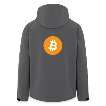 bitcoin Logo - Recycelte Männer Softshell-Jacke von Stanley/Stella - Anthrazit - Hinten - AI Model Male 185 light (185cm)