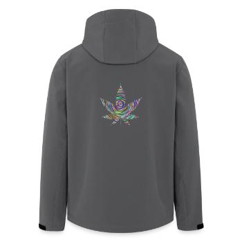 Regenbogen-Unkraut - Recycelte Männer Softshell-Jacke von Stanley/Stella - Anthrazit - Hinten - AI Model Male 185 light (185cm)
