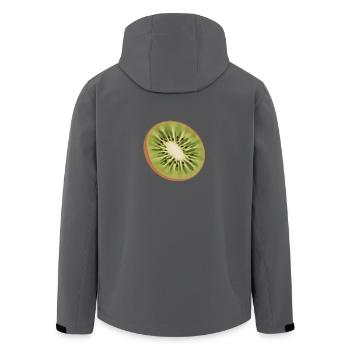 Kiwi - Recycelte Männer Softshell-Jacke von Stanley/Stella - Anthrazit - Hinten - AI Model Male 185 light (185cm)