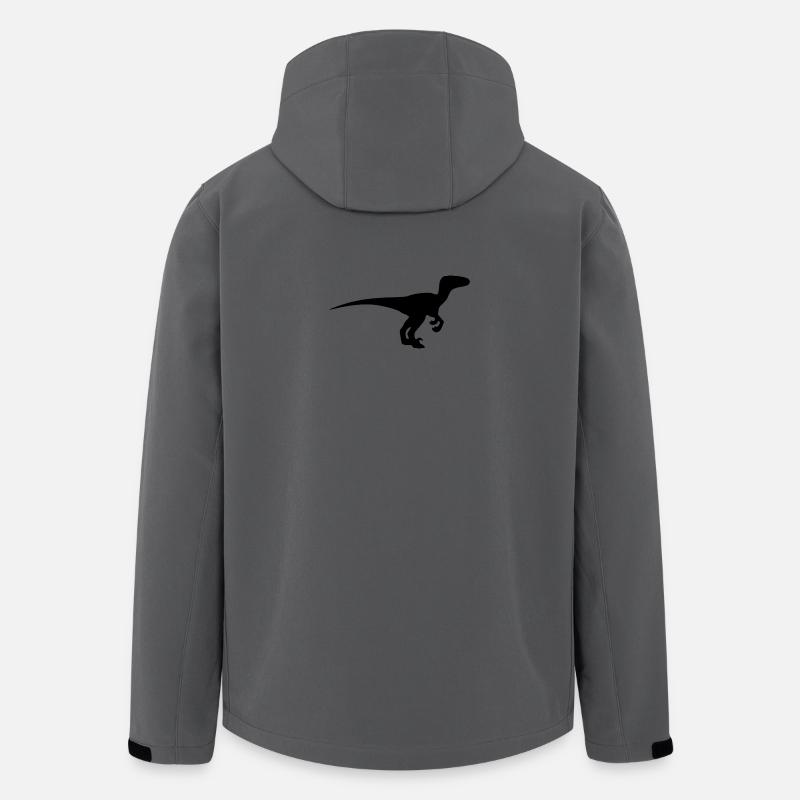 Dinosaurier Velociraptor - Recycelte Männer Softshell-Jacke von Stanley/Stella - Anthrazit