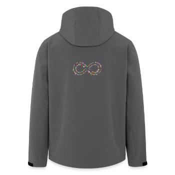 Unendlichkeit - Recycelte Männer Softshell-Jacke von Stanley/Stella - Anthrazit - Hinten - AI Model Male 185 light (185cm)