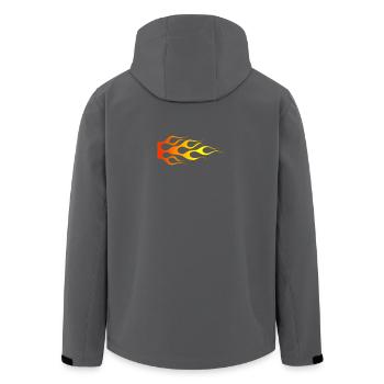 Flammen - Recycelte Männer Softshell-Jacke von Stanley/Stella - Anthrazit - Hinten - AI Model Male 185 light (185cm)