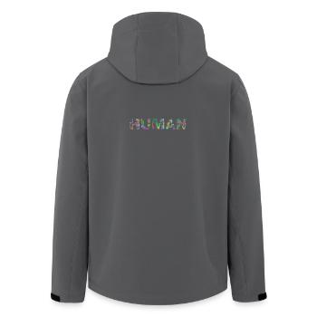 Human/Race - Recycelte Männer Softshell-Jacke von Stanley/Stella - Anthrazit - Hinten - AI Model Male 185 light (185cm)