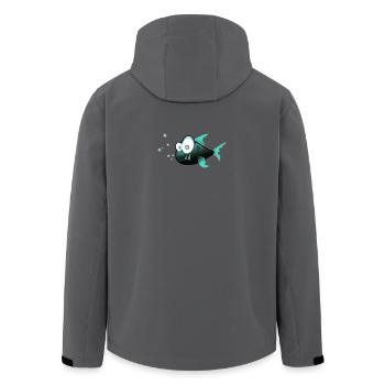 Fisch - Recycelte Männer Softshell-Jacke von Stanley/Stella - Anthrazit - Hinten - AI Model Male 185 light (185cm)