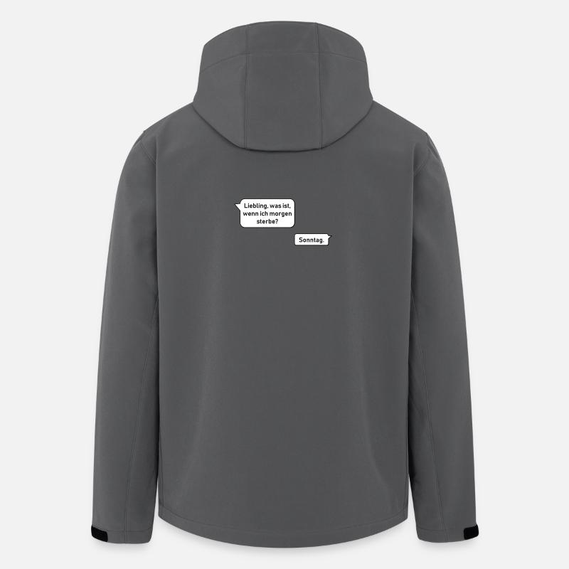 Lustiger Spruch Mann & Frau - Recycelte Männer Softshell-Jacke von Stanley/Stella - Anthrazit
