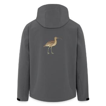 Vogel - Recycelte Männer Softshell-Jacke von Stanley/Stella - Anthrazit - Hinten - AI Model Male 185 light (185cm)