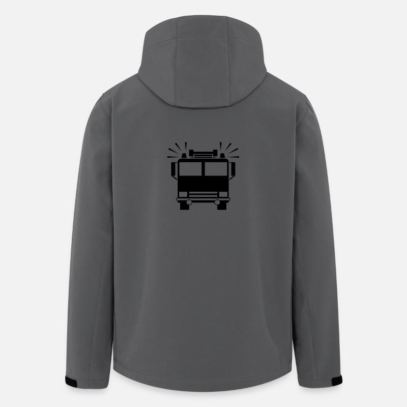 Feuerwehr - Recycelte Männer Softshell-Jacke von Stanley/Stella - Anthrazit