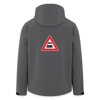 Trainiere Aufmerksamkeit - Recycelte Männer Softshell-Jacke von Stanley/Stella - Anthrazit - Hinten - AI Model Male 185 light (185cm)