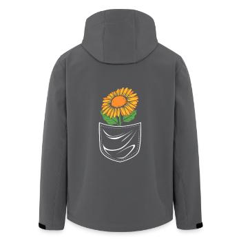Floristik Florist Blumenhändler Blumenstrauß - Recycelte Männer Softshell-Jacke von Stanley/Stella - Anthrazit - Hinten - AI Model Male 185 light (185cm)