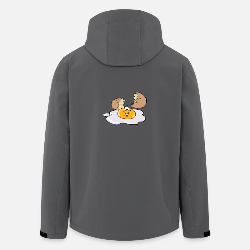 Spiegelei Ei Egg - Recycelte Männer Softshell-Jacke von Stanley/Stella - Anthrazit