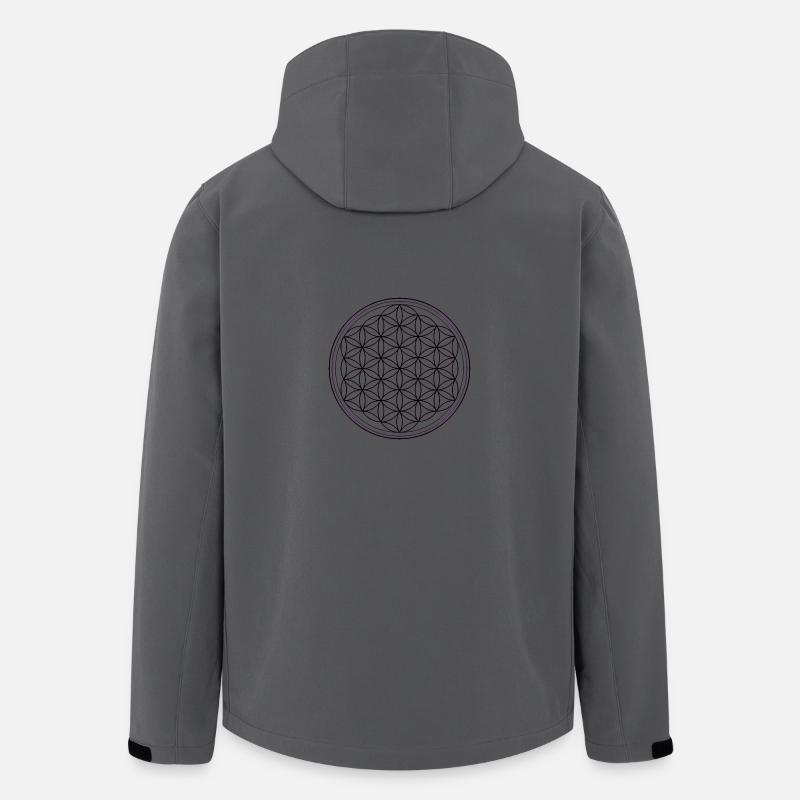 Blume des Lebens in schwarz - Recycelte Männer Softshell-Jacke von Stanley/Stella - Anthrazit