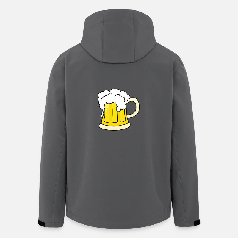 Bier - Recycelte Männer Softshell-Jacke von Stanley/Stella - Anthrazit