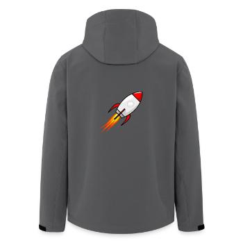 Rocket - Men’s Recycled Softshell Jacket by Stanley/Stella - anthracite - Back - AI Model Male 185 light (185cm)