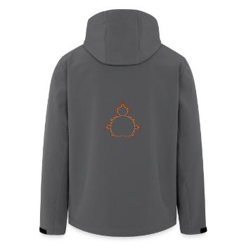 Fractal Mandelbrot Basic Collection Fraktal - Recycelte Männer Softshell-Jacke von Stanley/Stella - Anthrazit - Hinten - AI Model Male 185 light (185cm)