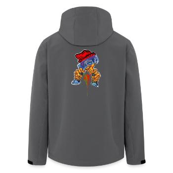 Spray Can Master - Recycelte Männer Softshell-Jacke von Stanley/Stella - Anthrazit - Hinten - AI Model Male 185 light (185cm)