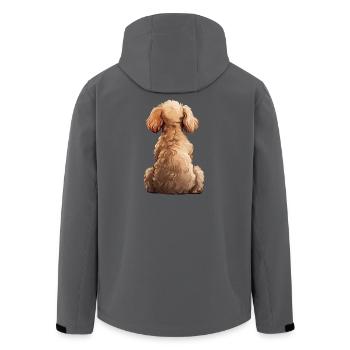 Caniche - Veste softshell homme en polyester recyclé Stanley/Stella - charbon - Dos - AI Model Male 185 light (185cm)