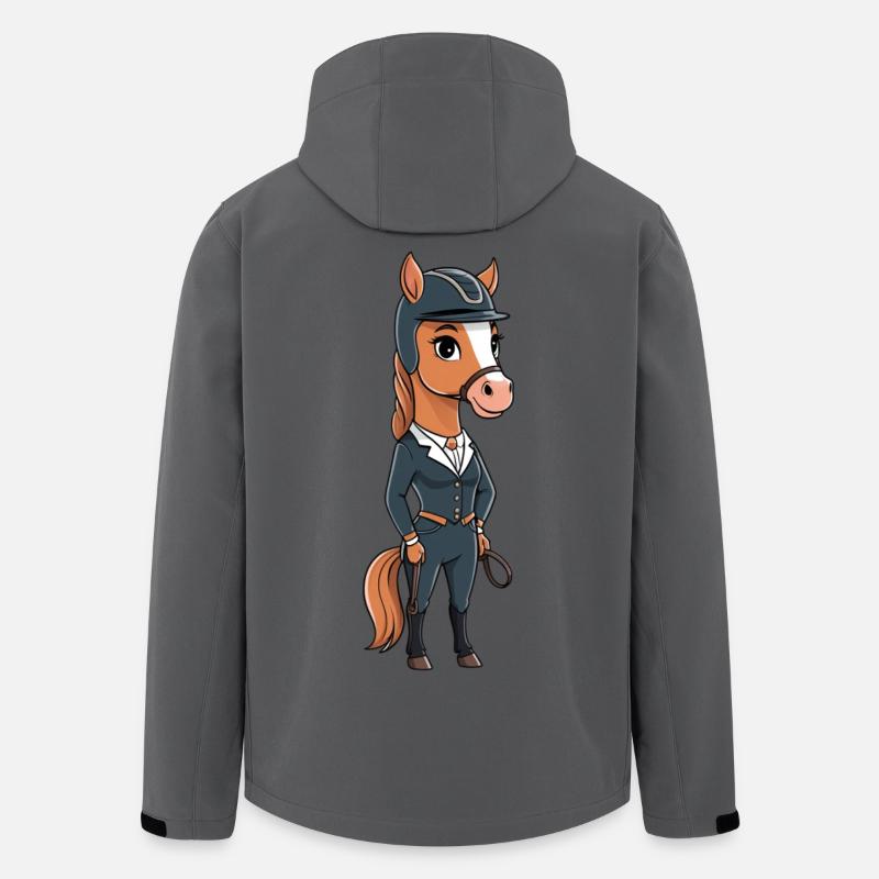 Elegantes Reitpferd im Anzug - Recycelte Männer Softshell-Jacke von Stanley/Stella - Anthrazit