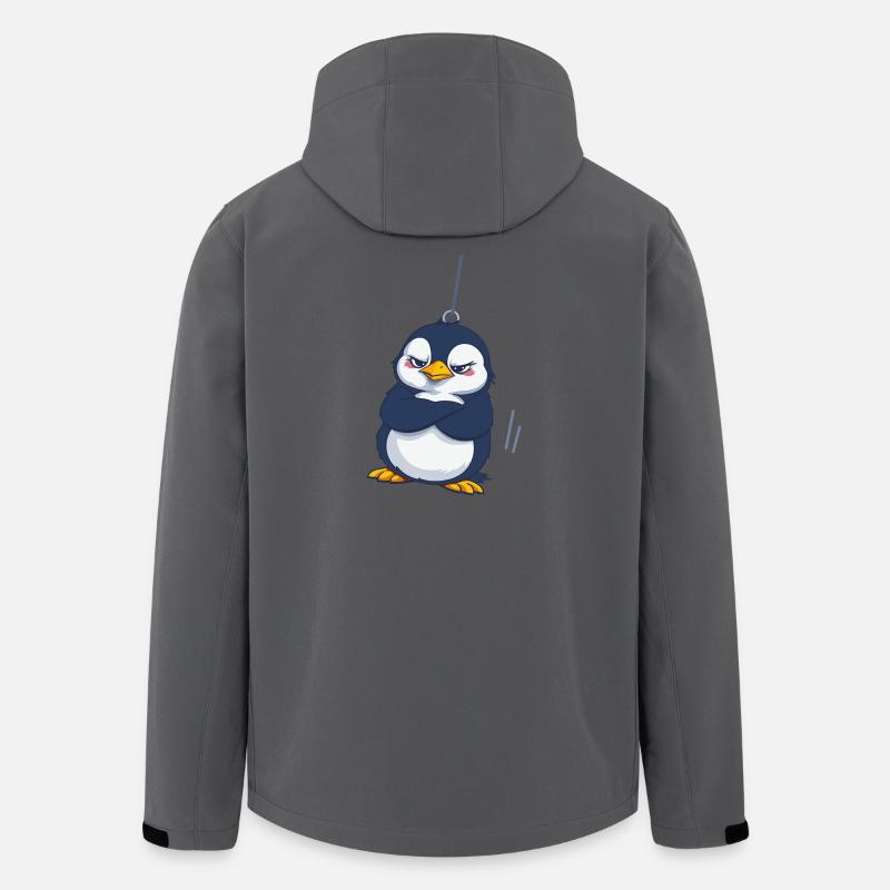 Grummeliger Pinguin hängt - Recycelte Männer Softshell-Jacke von Stanley/Stella - Anthrazit