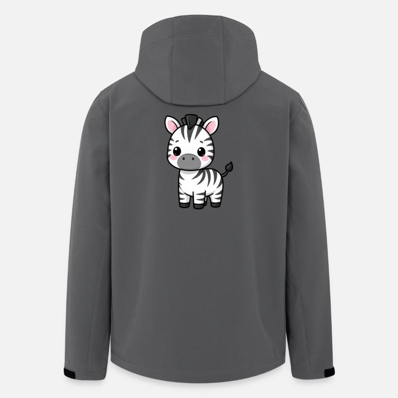 Cute kawaii zebra gift - Men’s Recycled Softshell Jacket by Stanley/Stella - anthracite