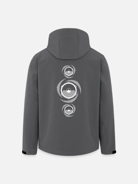 Spiral Sound Bass Speaker - Recycelte Männer Softshell-Jacke von Stanley/Stella - Anthrazit