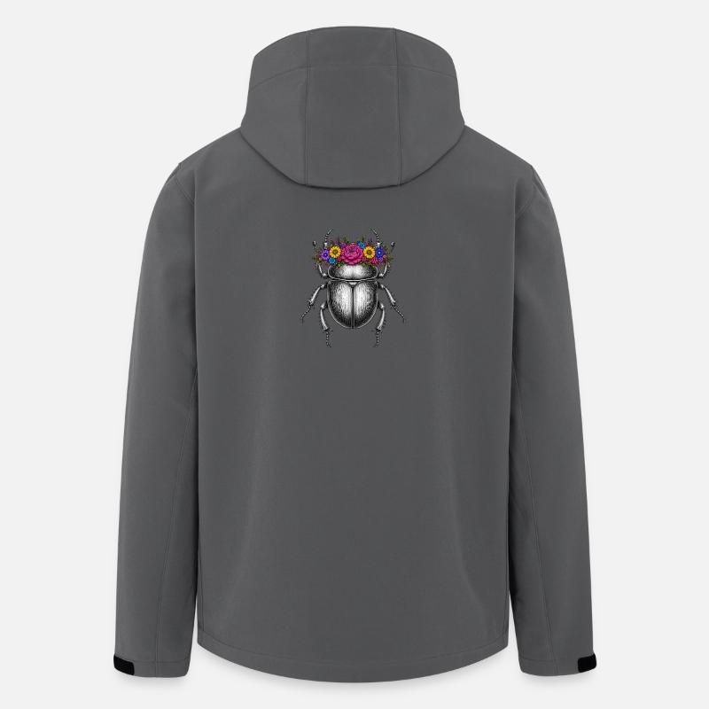 Skarabäus mit Blumenkrone - Recycelte Männer Softshell-Jacke von Stanley/Stella - Anthrazit