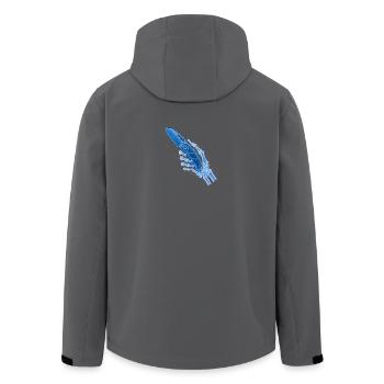 Couteau à rayons X bleu en main - Veste softshell homme en polyester recyclé Stanley/Stella - charbon - Dos - AI Model Male 185 light (185cm)