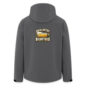 Social Battery – Bierbetrieb - Recycelte Männer Softshell-Jacke von Stanley/Stella - Anthrazit - Hinten - AI Model Male 185 light (185cm)