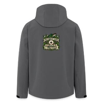 Schützenfest – Immer ein Volltreffer - Recycelte Männer Softshell-Jacke von Stanley/Stella - Anthrazit - Hinten - AI Model Male 185 light (185cm)