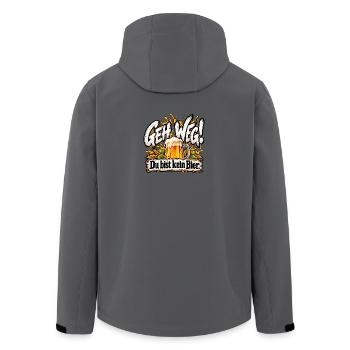 Geh weg! Du bist kein Bier. - Recycelte Männer Softshell-Jacke von Stanley/Stella - Anthrazit - Hinten - AI Model Male 185 light (185cm)