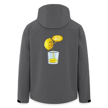 Zitrone pinkelt in Glas - Recycelte Männer Softshell-Jacke von Stanley/Stella - Anthrazit - Hinten - AI Model Male 185 light (185cm)