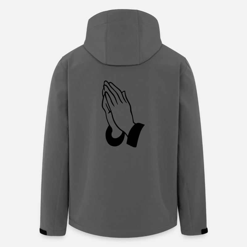 praying hands - Men’s Recycled Softshell Jacket by Stanley/Stella - anthracite